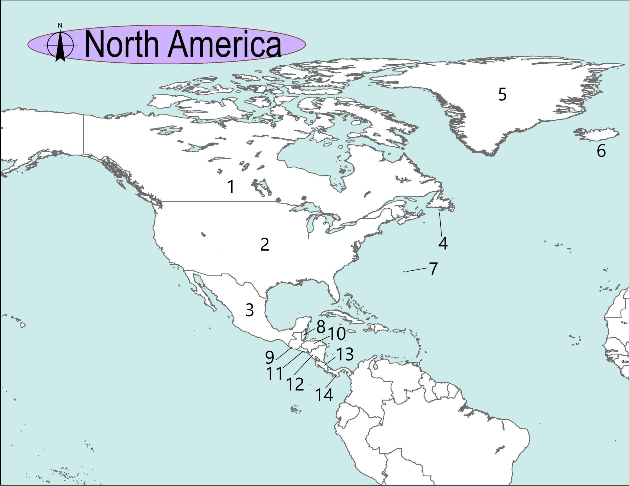 New North America Map - No Labels